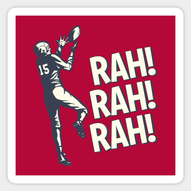 Vintage Football, Rah! Rah! Rah! Sticker by Wright Art